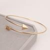 Punk Open Adjustable Arrow Cuff Bracelets for Women Simple Gothic Wrist Bow Heart Feather Bangles Gift Jewelry