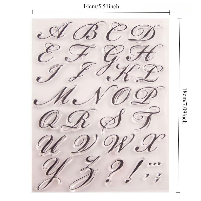 Letter Alphabet Transparent Silicone Clear Rubber Stamp Sheet Cling Scrapbooking DIY