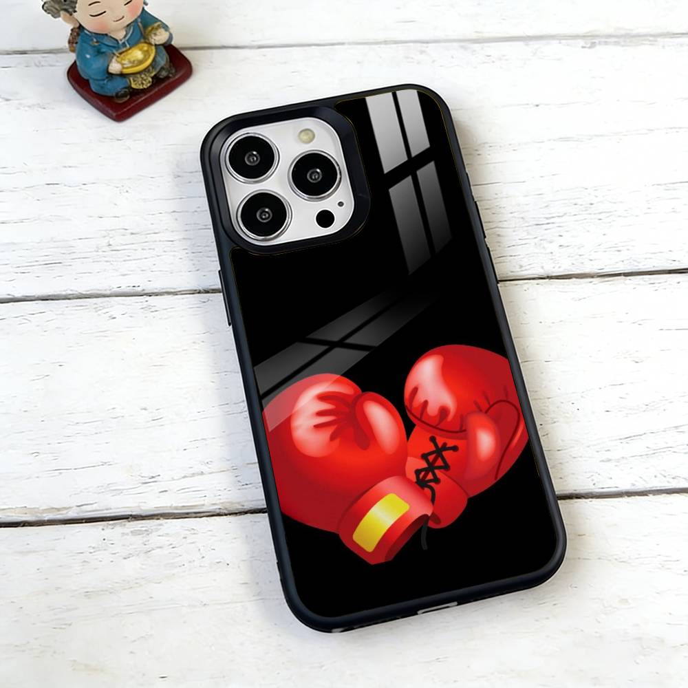 Coque de téléphone sur le thème du Champion de Boxe Pour iPhone17,16,15,14,13,12,11 Plus,Pro Magnétique avec Charge sans fil Magsafe