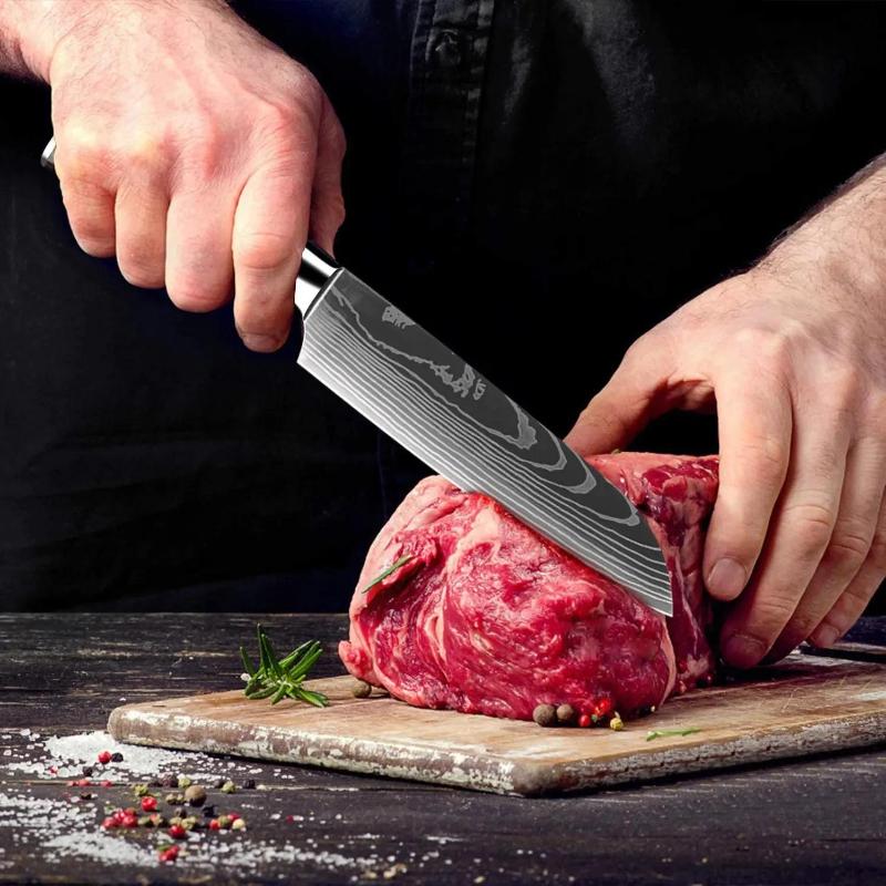 Three-piece Chef's Knife Kitchen Knife Kitchen Knife Table Knife 7cr17 Stainless Steel Kitchen Knife Paring Knife