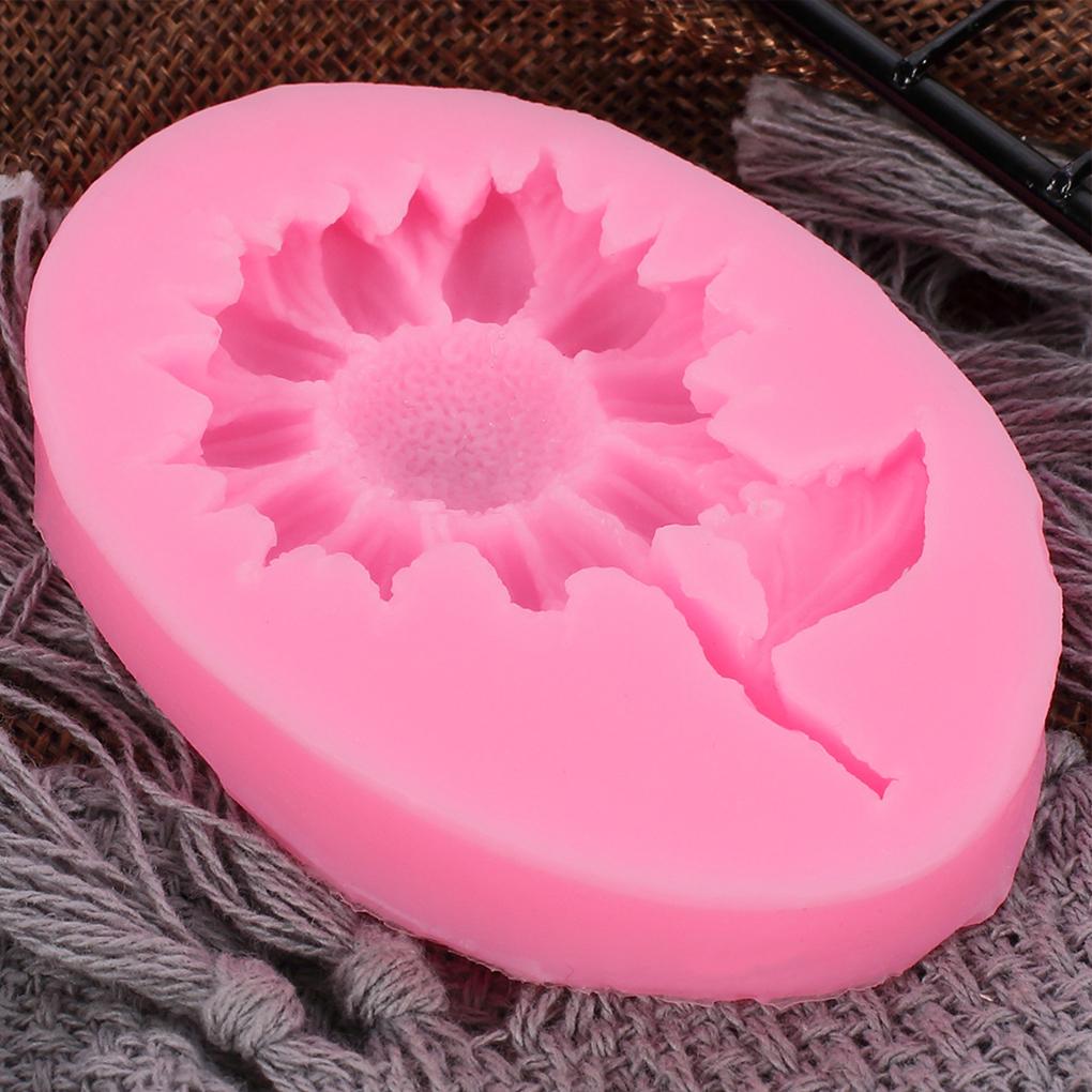 Silicone Sunflowers Shape Mold Cute Reusable Non-stick Heats-resistant Sugar Candy Chocolate Home Kitchen Mould