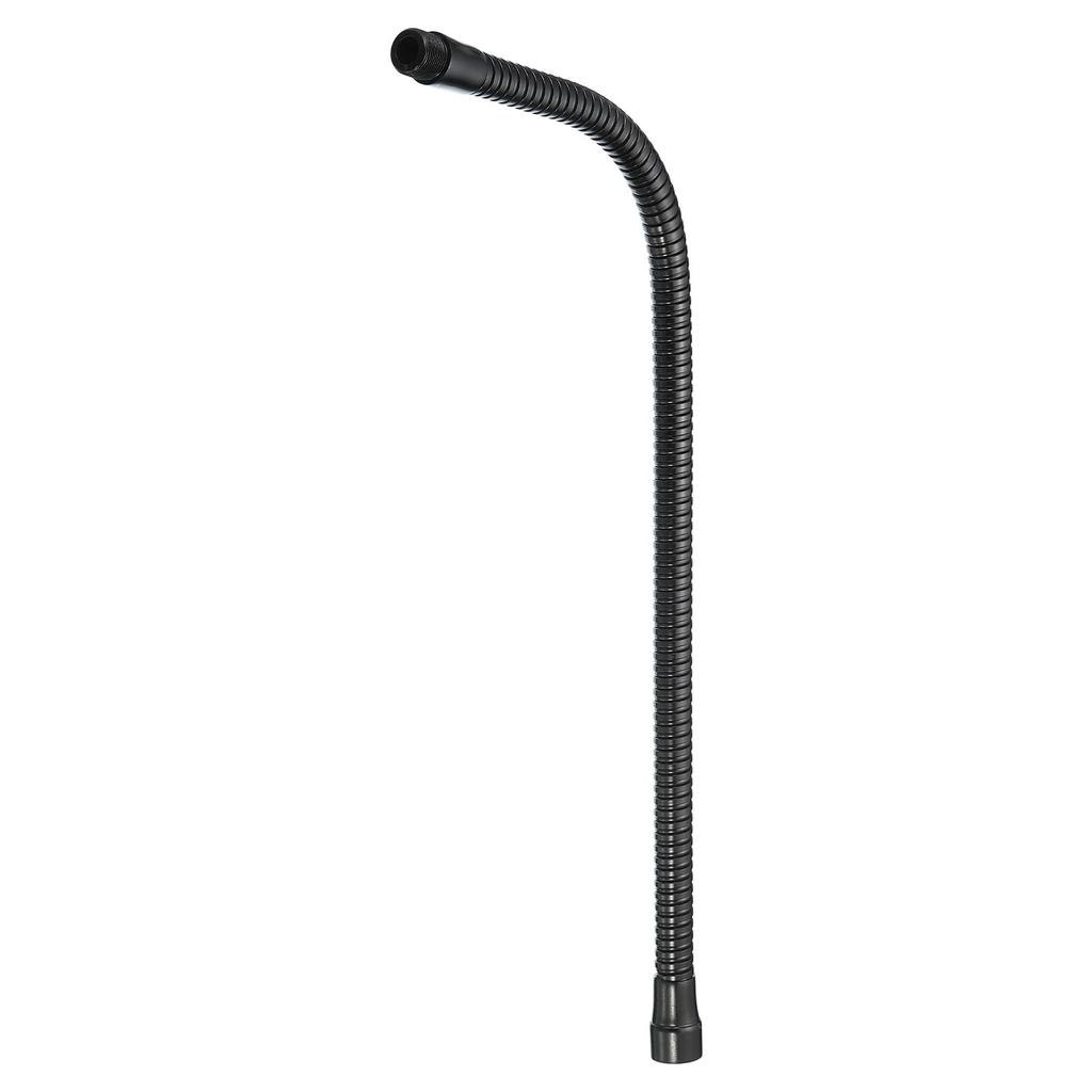 PATIKIL 48cm Microphone Gooseneck Thread Metal Universal Hose Flexible Arm Gooseneck Tube Extension Multifunctional DIY Black 16mm-27
