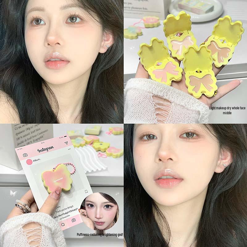 Cappuvini Light Face Butterfly Balm: Multi-Use Highlighter and Blush for a Natural Matte Look. Perfect for Students and Parties.