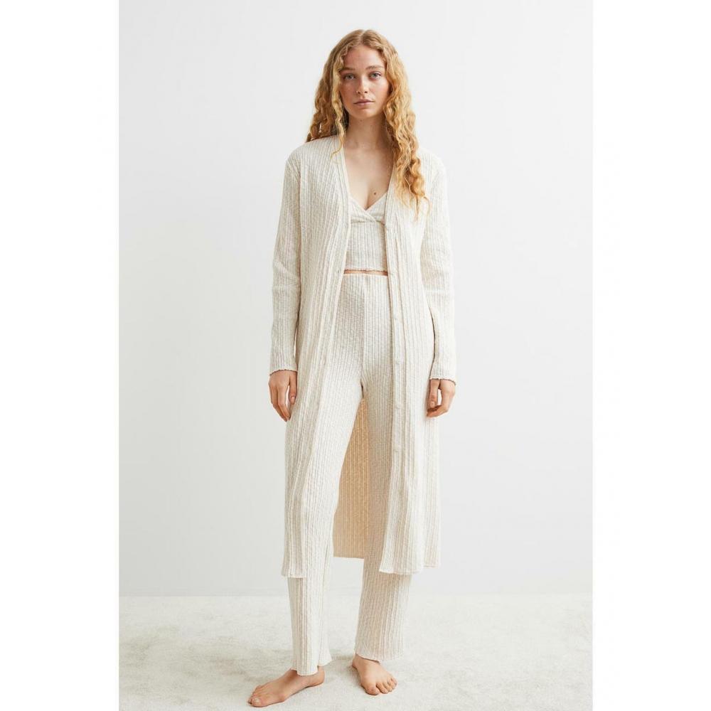 

Платье в рубчик HM кремового цвета 1067279002