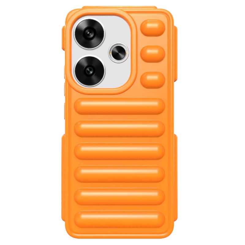 

Серия Capsule для Xiaomi Redmi Turbo 3 5G/Poco F6 5G Чехол из ТПУ Ребристая задняя крышка телефона Orange