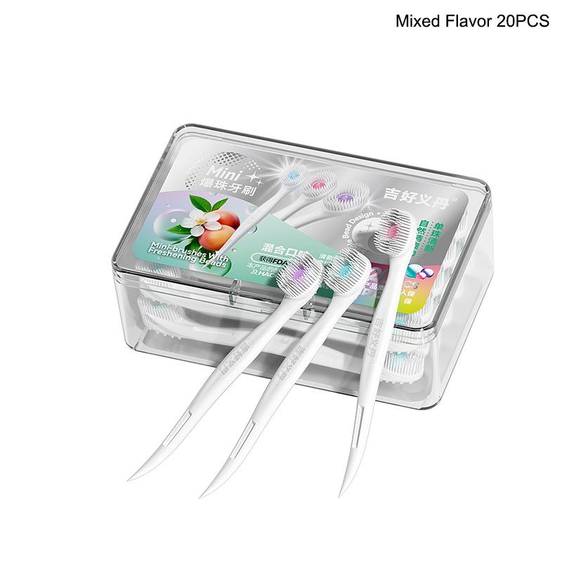 Mint Peach Flavored Bead Toothbrush Deeply Cleanses The Mouth Portable Mini Brush Suitable For Convenient Travel And Travel