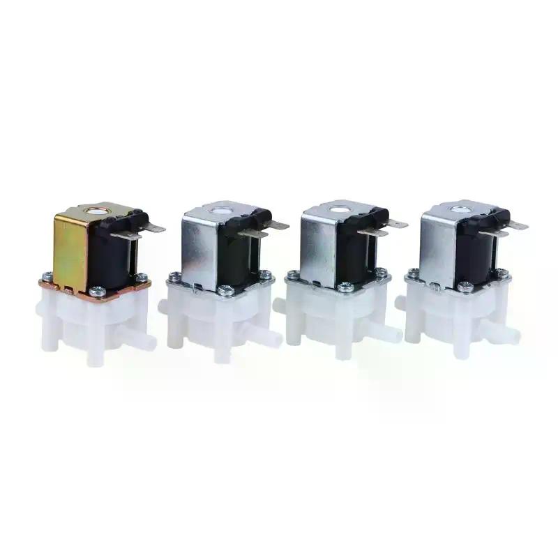 Elektrický plastový solenoid pro ventil DC12V 24V 36V 48V AC110V 220V 1/4" Normálně zavřený Vstupní ovladač spínače regulačního ventilu vody