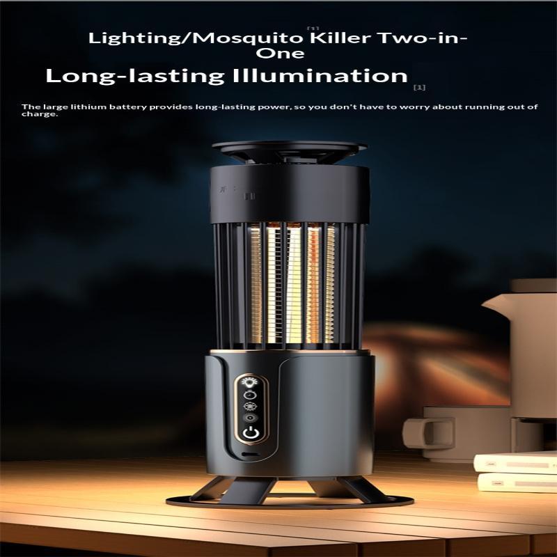 2-In-1 Mosquito Killer Lamp Anti-Mosquito Lamp Electronic Mosquito Zapper Rechargeable Mosquito Repellent 3-Level Timing Mode