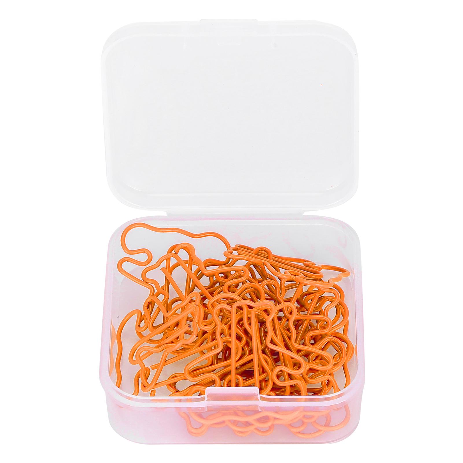 

20PCS Mini Plastic Coated Wire Paperclip Bear Shape Bookmark Clip File Notebook HolderOrange оранжевый