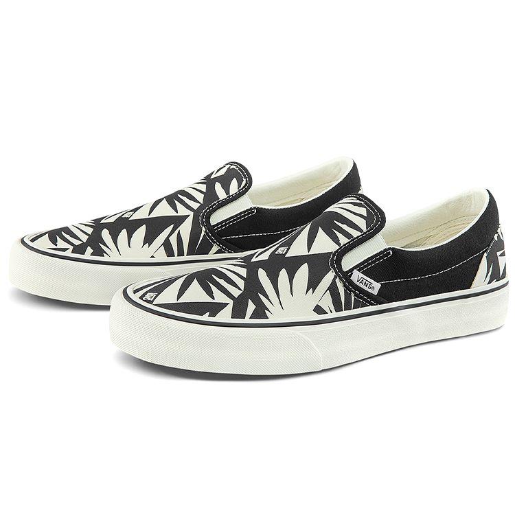 Vans Slip-On Sf Canvas Lightweight Durable Breathable Low-Top Skate Shoes Unisex Sneakers Black White VN0A3MUC9IG
