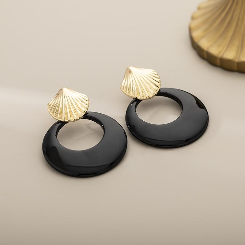 Серьги-подвески в виде ракушек, круглые, преувеличенные, с темпераментом, креативные, высококлассные, преувеличенные клипсы-диски в виде спирали от комаров, без проколов