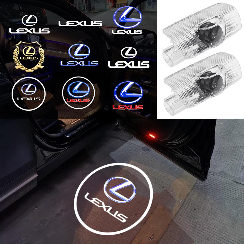 GEFF2 2pcs LED Car Door Logo Projector Welcome Ghost Shadow Light Accessories For LEXUS RX ES GX LS LX IS GS RC UX IS250 IS300 IS350