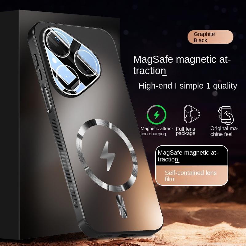 

The TPU material lens full protective case for Huawei Pura 80 80 Pro and 80 Ultra has a magnetic shockproof feature. For Pura 80 чорний