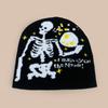 Halloween Skull Moon Jacquard Knit Hat Men And Women Warm Spoof Hip Hop Personality Cold Hat Pullover Hat