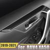 For Toyota RAV4 XA50 2022 Interior Car Door Armrest Frame Strips Decoration Cover Trim Carbon Fiber Accessories