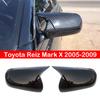 For Toyota Mark X Reiz 2005-2009 Car Rearview Side Mirror Cover Wing Cap Exterior Door Rear View Case Trim Carbon Fiber Look