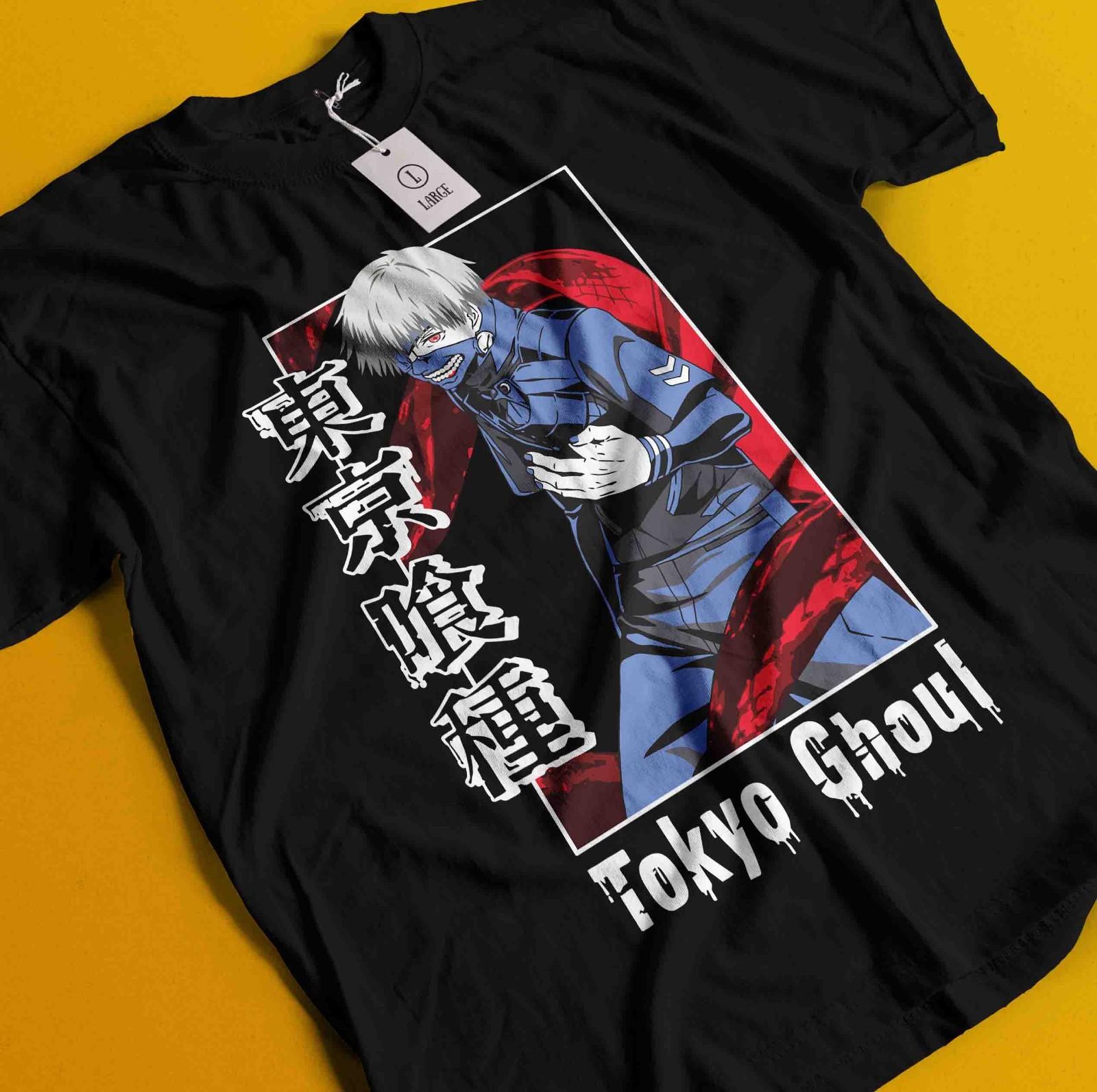

Tokyo Ghoul T-Shirt Mens Womens Tees Top Ken Kaneki Shirt Juuzou Suzuya Anime Manga Unisex Horror Tee M