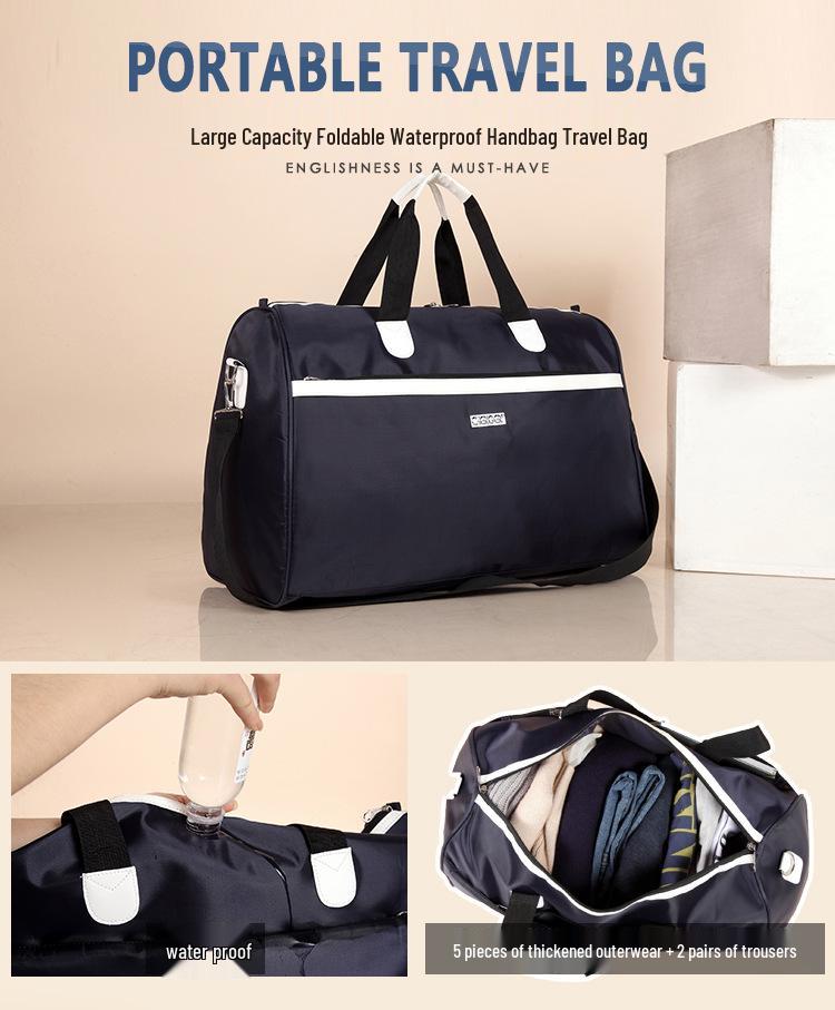 Geantă de călătorie pliabilă impermeabilă de mare capacitate pentru bărbați și femei - Bagaj portabil/Geantă pentru maternitate/Călătorie de afaceri