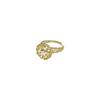 18K Gold-Plated Pearl Lace-Style Adjustable Ring Setting
