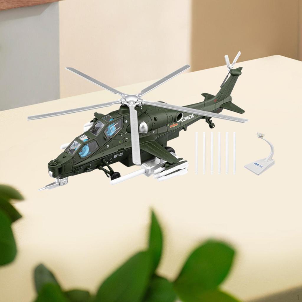 1:52 Helicopter Model Toy Aircraft Children Aviation Gift with Display Stand