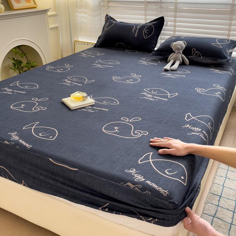 Bed Sheets Cute Animals Fitted Sheet Non Slip  Bedspread With Elastic Band Mattress Cover (no Pillowcase) Double Bed Sheets
