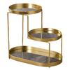 Bathroom Storage Tray Triple Tier Iron Glass Organizer Countertop Shelf for Bathroom Accessories Home Decor