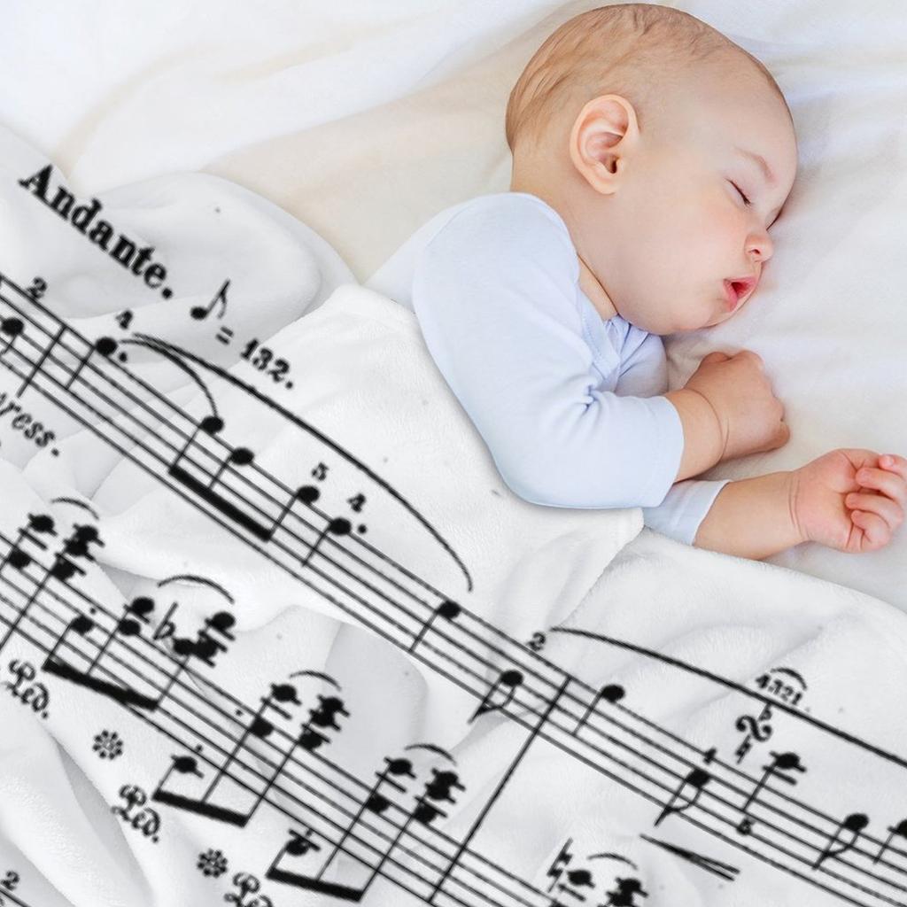 Chopin Nocturne Throw Blanket Summer Beddings Winter Beds Funny Gift Furrys Blankets