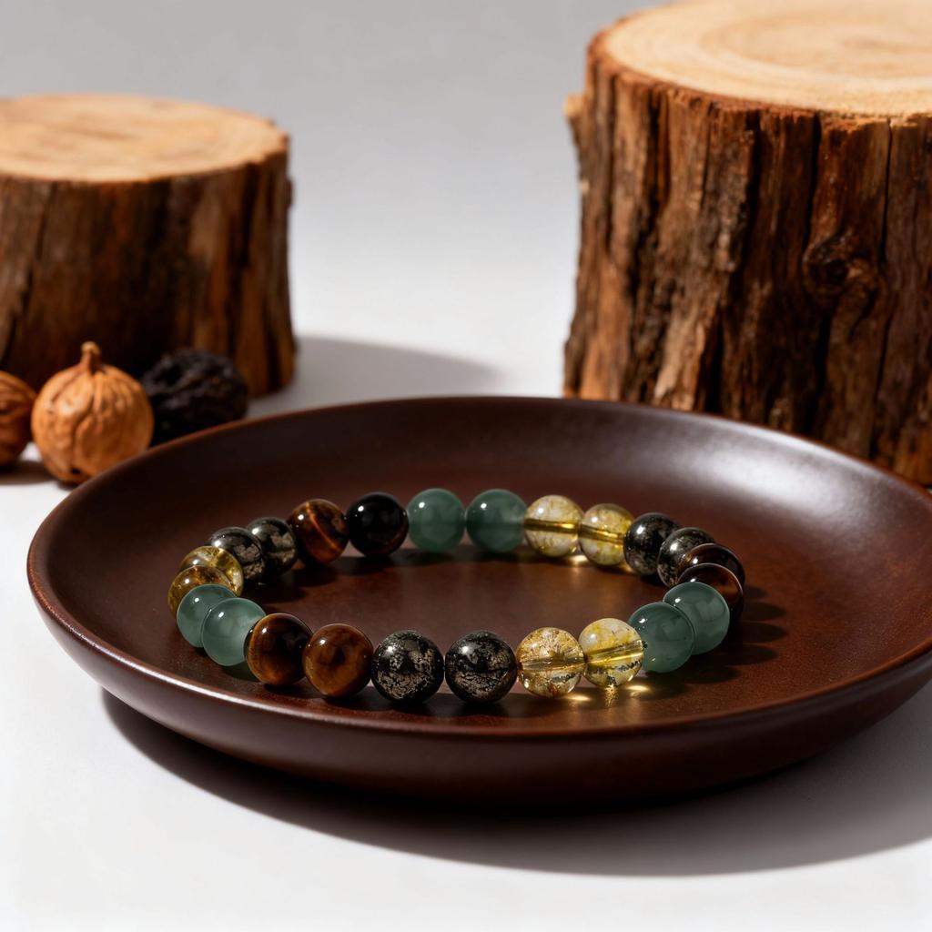 Festive Gifts Tiger Eye Green Aventurine Citrine Pyrite Beaded Bracelet Natural Fashion Jewelry For Men Women Daily Wear Gift