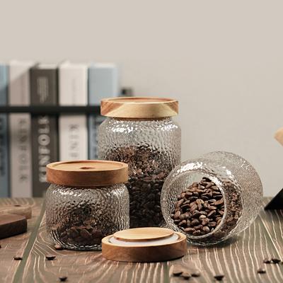 Handmade Glass Storage Tank Borosilicate Glass Coffee Bean Sealed Jar Household Kitchen Storage Bottle Moisture-proof