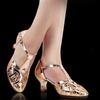 Zapatos de Baile Cuadrado Cotillón para Adultos con Tacón Alto y Suela Suave para Mujer Sandalias de Verano