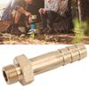 Gas Tank Adapter Aluminum Alloy 10mm Valve Fitting Parts with Two Rubber Rings for Outdoor Camping Barbecue