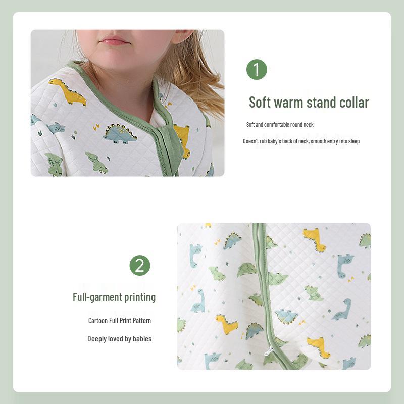 All-Season Baby Sleep Bag: Air Cotton, Thin, Warm, Footed Romper for Spring, Summer & Autumn