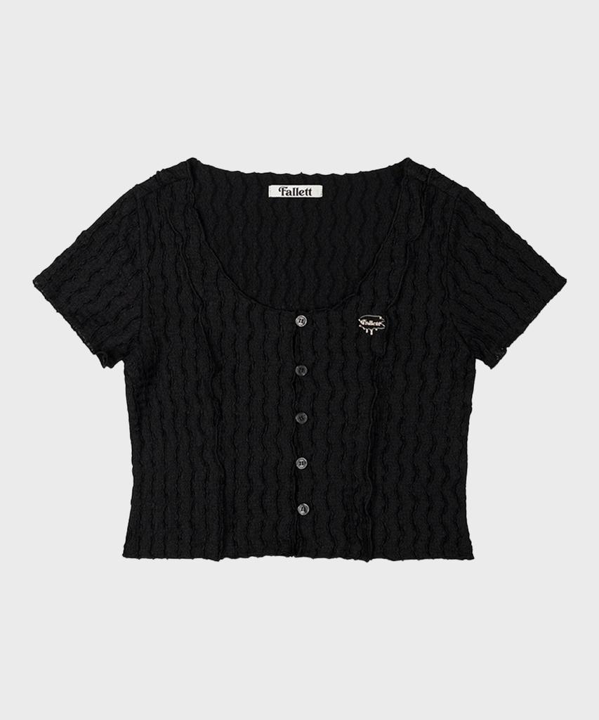 FALLETT Interlock Button Top Black
