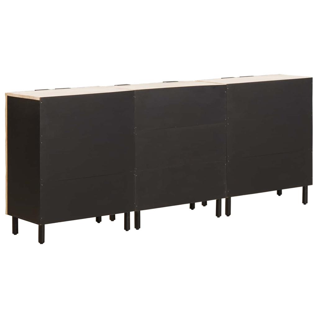 Sideboard Set of 3 White Washed Surface 180 x 33 x 75 cm
