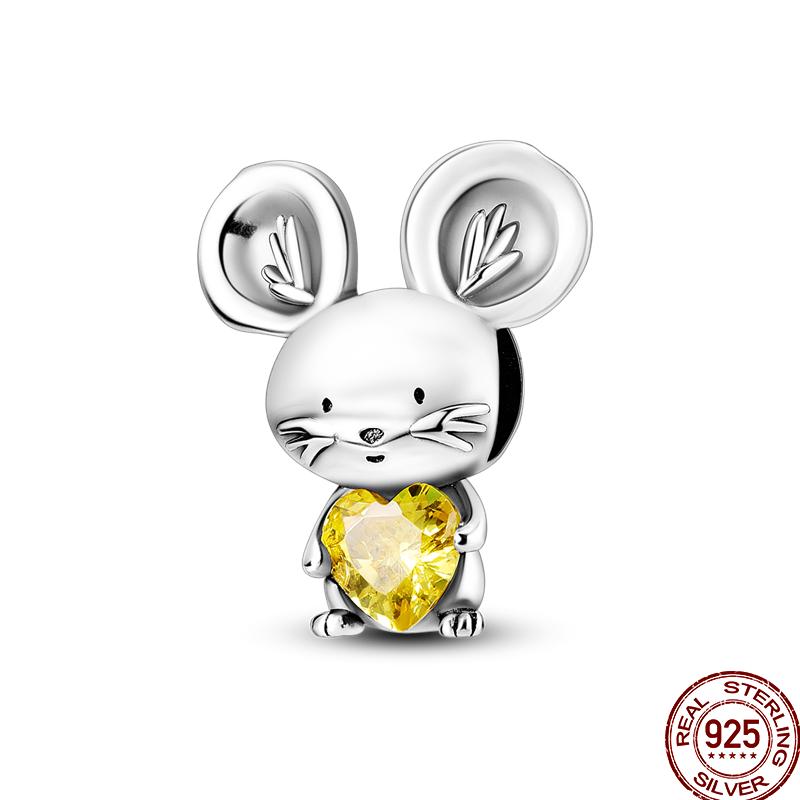 100% Copper Cute Pet Animal Owl Cute Puppy Pink Kitten Charm Beads Suitable For 3Mm Original Bracelet Diy