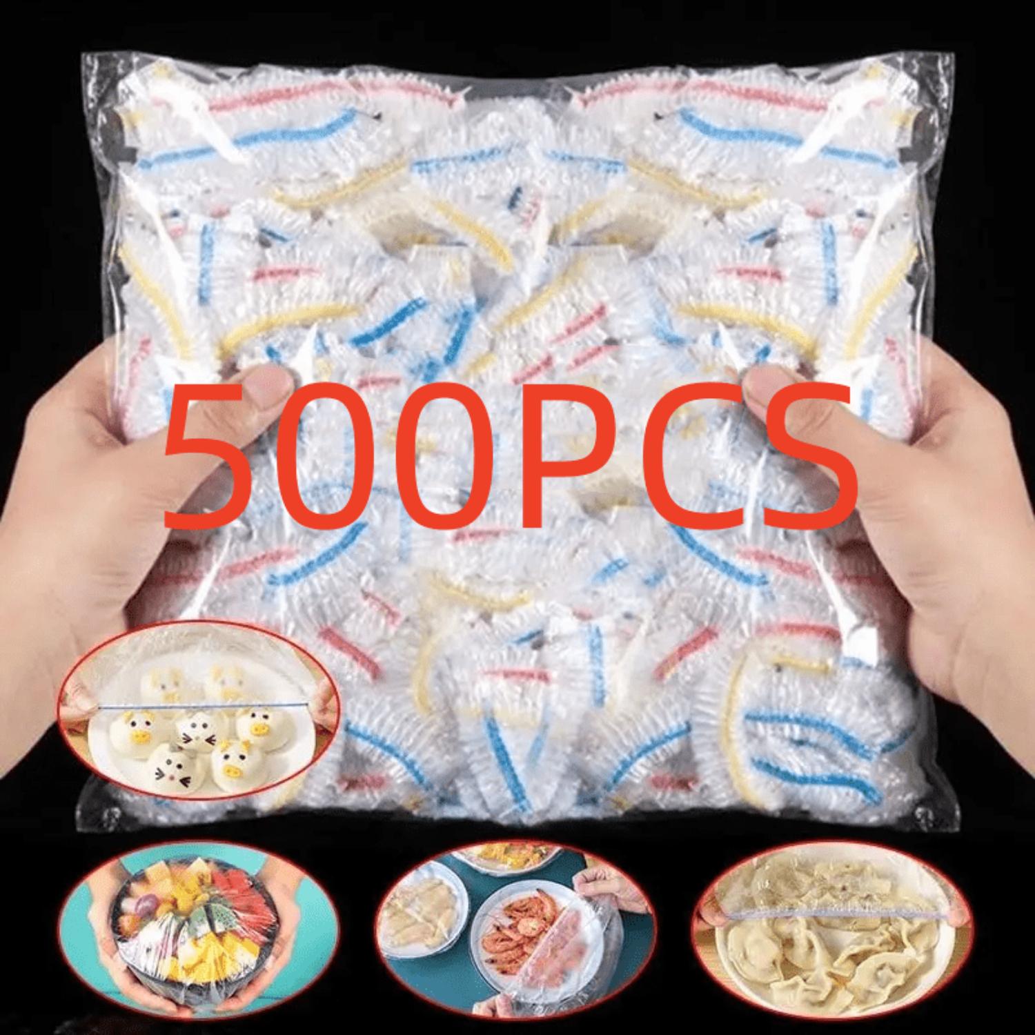 

Premium Disposable Food Covers - Elastic, Reusable Plastic Wrap For Bowls & Containers, Waterproof Freshness Seal, Perfect For 500pcs різнокольорові кольору