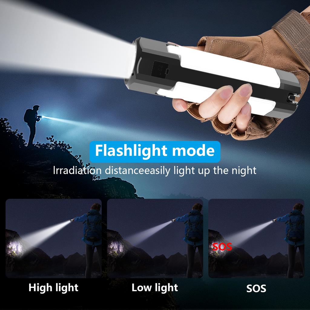 Solar LED Camping Lantern Portable Waterproof Camping Lamp Rechargeable 3600mAh Tent Light with Hook Emergency Flashlight