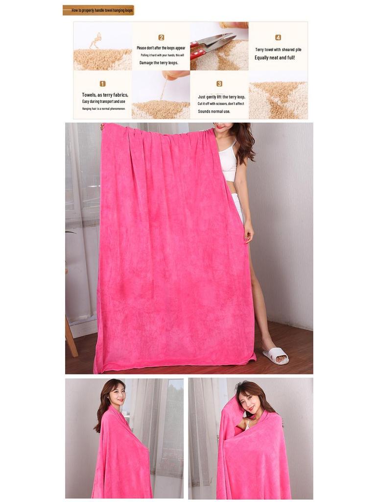 430g 80x180cm Ultra-Absorbent Bath Towel for Salon Massage Beds