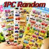 Children Cartoon Vehicle Stickers Engineering Car Traffic Police Fire Truck Stationery Sticker DIY Bubble Stickers for Kids