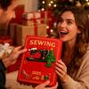 Sewing Calendar Advent 2D Flat Sewing Accessories 2025 Christmas Countdown Calendar for Kids for Adults Living Room Bedroom