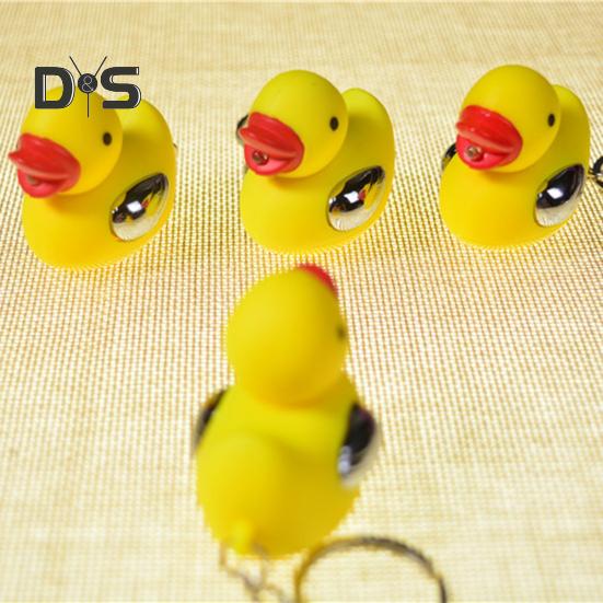 Elektroschock-Enten-Schlüsselanhänger, neuartiges Streich-Gadget-Spielzeug, kleiner elektrischer Touch-Schlüsselanhänger für Witzliebhaber, urkomisches Trickgeschenk