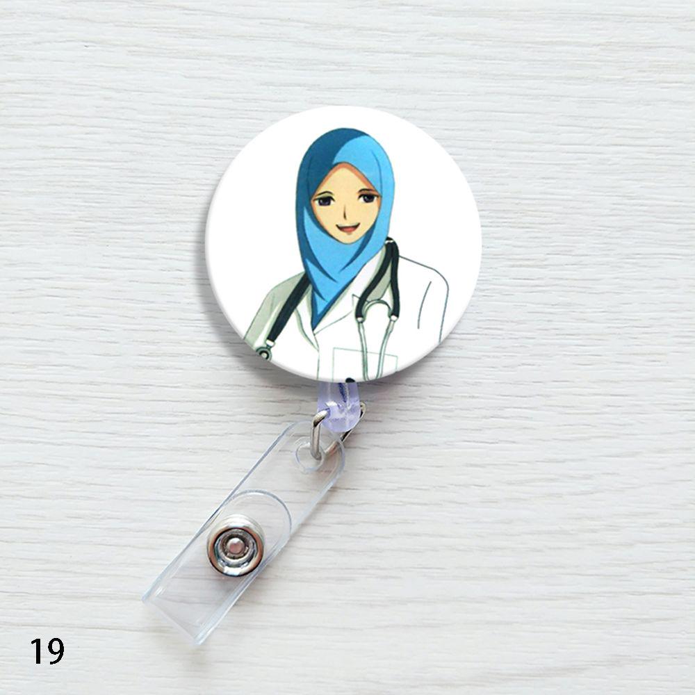 Fashion Stationery Office Supplies Mini Badge Holder Retractable ID Name Card Lanyards