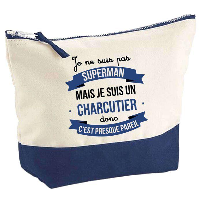 Trousse de maquillage - PLANETEE - Charcutier Superman - Grand format - Coton - Impression HD