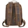 Retro Genuine Leather Backpack Men's Crazy Horse Leather Schoolbag Multifunction Daypack Leather Bag for Men
