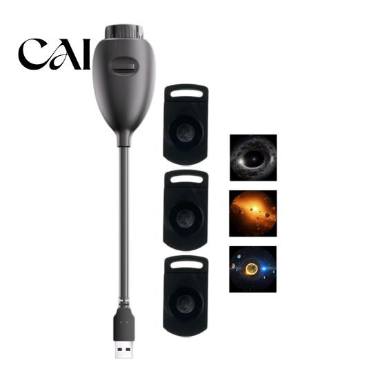 Interior Car Decoration Accessories USB Starry Sky Projection Lamp, Manual Focus Projector Light, Night Light for Vehicle Ambient Room, Romantic