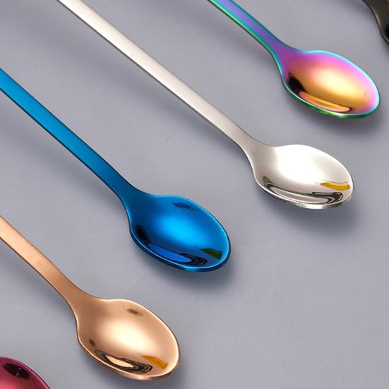 304 Stainless Steel Coffee Spoon, Hanging Cat Spoon for Mugs Tall Cups, Long Handle Tea Stirring Spoon, Ideal for Desserts & Ice Cream Lovers