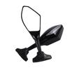Universal Motorcycle Rearview Mirrors HD with Lights Flat Mirror Black Modified Reversing Reflector