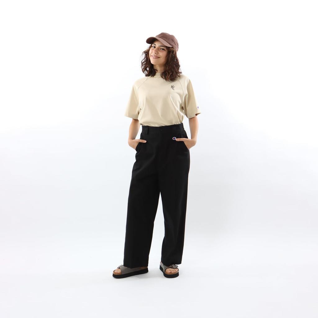 One Point Logo Long Pants Casual Black [Champion] Women's CW-Z206