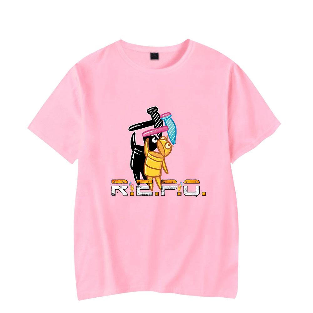

Summer Funny R.E.P.O T Shirt Cool Women Men s Tshirt O Neck Casual Unisex Streetwear Kids Tee XXS рожевий