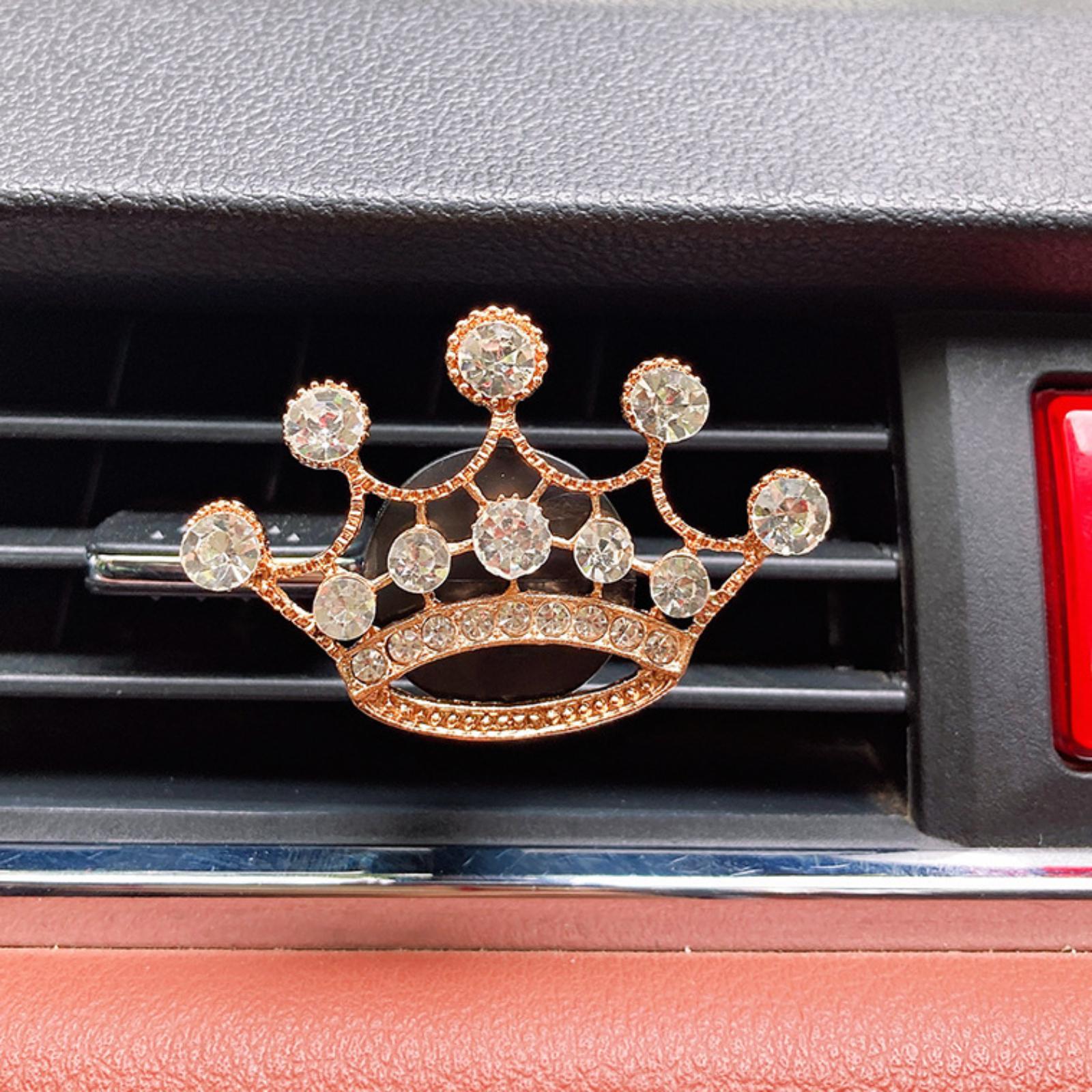 

Металлическая Корона Зажим для Вентиляционного Отверстия Автомобиля Ароматерапия Автоаксессуар Корона, Усыпанная Алмазами One Size золотой